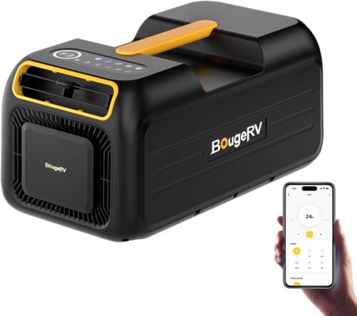 BougeRV Portable Air Conditioner,3500BTU Tent Air Conditioner, Low Power Consumption, Air Portable AC for Camping, Van Life, Tent, Outdoor