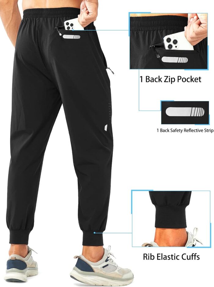 NORTHYARD Men's Athletic Running Pants Lightweight Workout Joggers Quick Dry Gym Sweatpants Active Sports Track Training - Image 2