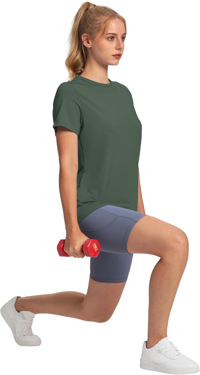 OFEEFAN Workout Tops for Women UPF 50+ Breathable Quick Dry Loose Fit T Shirt Outdoor Yoga Running Hiking Gym Tee Top - Image 3