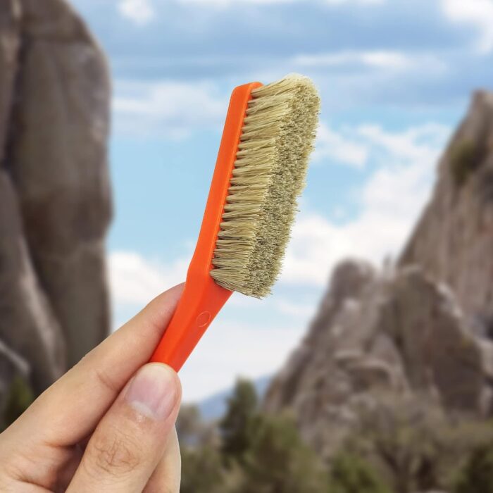 TWO STONES Climbing & Bouldering Brush with Natural Firm Boar's Hair Bristles and Durable Handle, Climbing Chalk Brush Designed for Ultimate Performance on Climbing Wall Indoor or Outdoor - Image 4