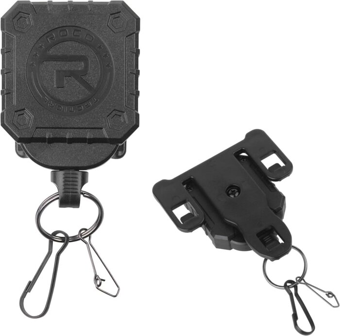 ROCOTACTICAL Military Tactical Gear Retractor, Molle Tactical Gear Tether, Retractable key/multi-tools Holder belt loop and Molle Clip Included, 1Piece (Black) - Image 8