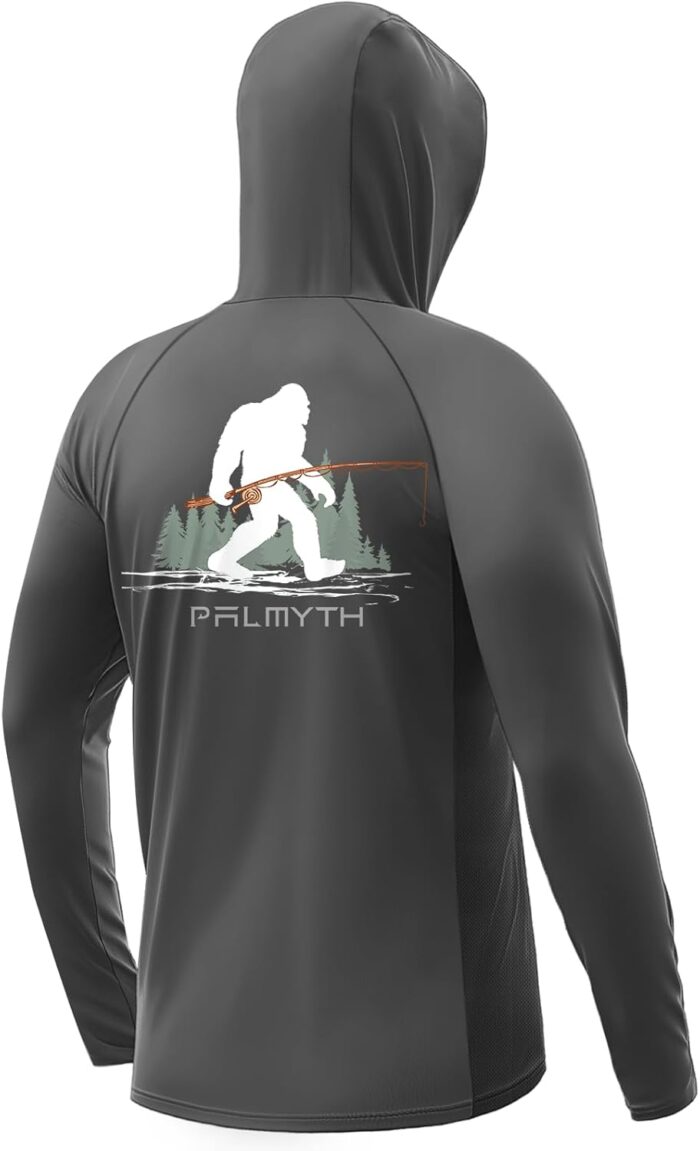 Palmyth Fishing Hoodie for Men Long Sleeve Sun Protection UV UPF 50+ Shirts