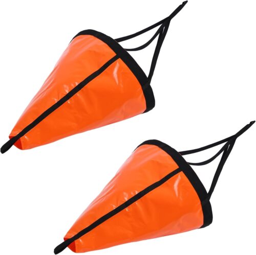 Tandefio Marine Boat Parachute Sea Anchor Drift Sock for Fishing Boat 250d Nylon Trolling Fishing Drogue for Inflatable Sail Drift Anchor for Kayak Pontoon