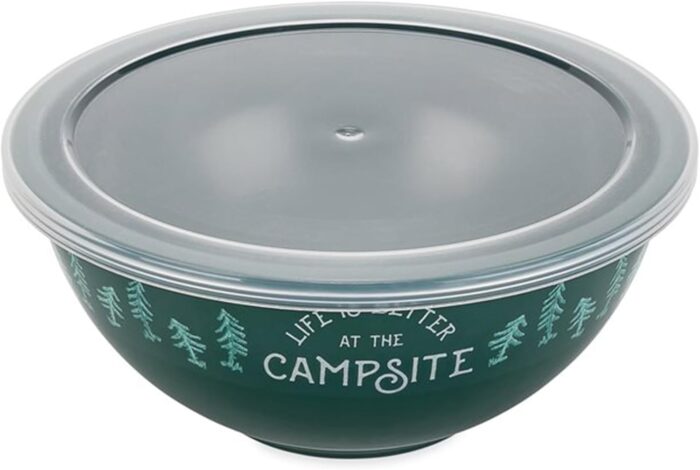 Camco Life is Better at The Campsite Nesting Bowl Set with Lids | Great for On-The-Go Lifestyles | Features (4) Durable Melamine Bowls with (4) Plastic Lids (53451) - Image 9