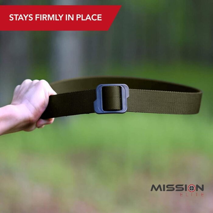 Tactical Belt, 1.5-inch Nylon Gun Belts for Men, 2-Ply EDC Belt with Adjustable Plastic Buckle - Image 6