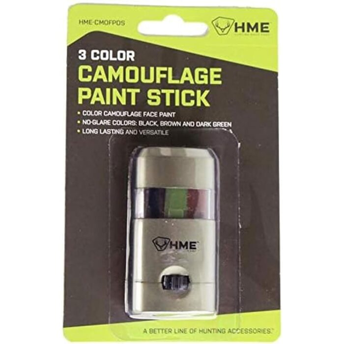 HME 3 Color Camo Face Paint "Mess-Free" Application Stick - Long-Lasting Easy-to-Use Concealment Makeup for Hunting - Image 3