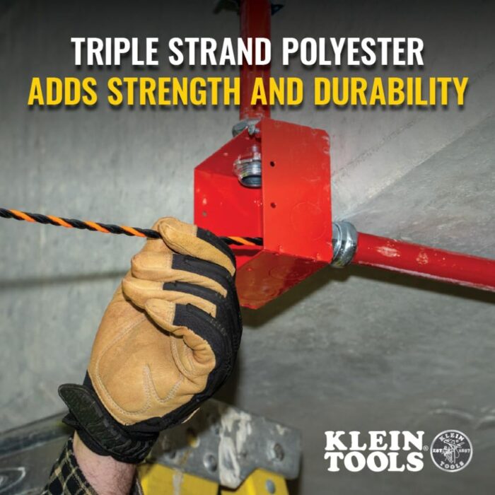 Klein Tools 50375 75-Foot Fish Tape, Hi-Flex Polyester, Electrical Wire Pulling Solution for Flexibility and Strength - Image 3