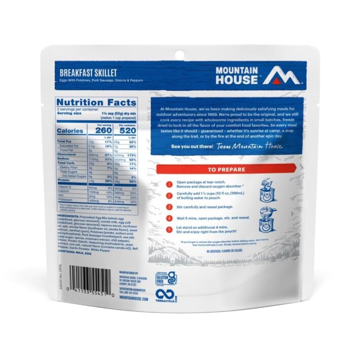 Mountain House Breakfast Skillet | Freeze Dried Backpacking & Camping Food | 2 Servings | Gluten-Free - Image 2