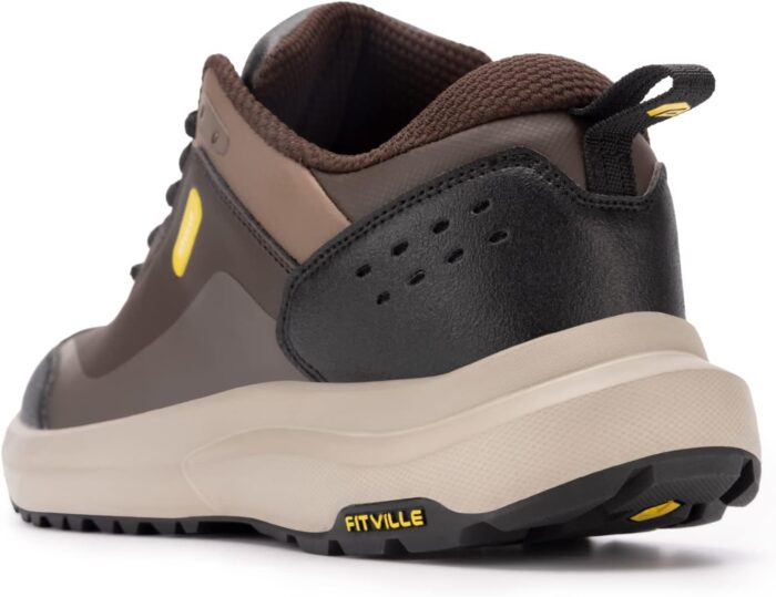 FitVille Men's Extra Wide Hiking Shoes Outdoor Walking Shoes Low-top Waterproof Work Shoes Soft Toe with Arch Support for Heel Pain Relief - Rugged Core - Image 6