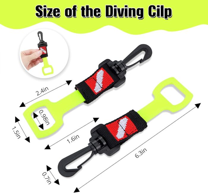 2 Pack Scuba Diving Regulator Octopus Holder, Octopus Mouthpiece Retainer with Spring Clip, Dive Flag Webbing and Silicone Ring, 2nd Stage Regulator Keeper for Divers and Snorkelers - Image 7