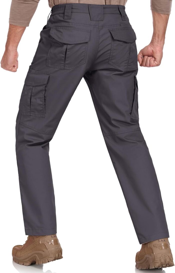 Men's Waterproof Rip-Resistant Tactical Pants with 9 Pockets for Hiking, Travel, and Outdoor Sports - Image 2