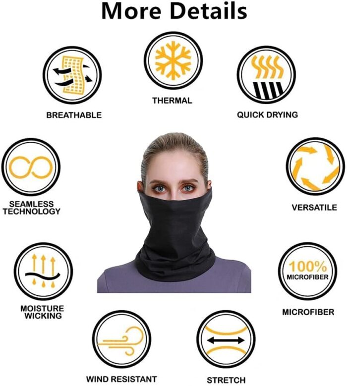 Headband Neck Gaiter Head Wrap Headwear Face Mask Magic Scarf Bandana for Men and Women - Image 5