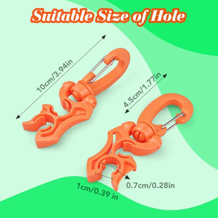 3 Pieces Diving Hose Holder Clip, Diving Double BCD Hose Clip with Snap Hook Buckle - Image 7