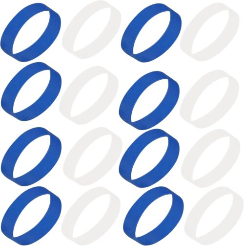 16 Pack SIK Rubber Bands 3 Inch Blue Ski Binding Brake Retainer Bands for Winter Ski Sports Accessories