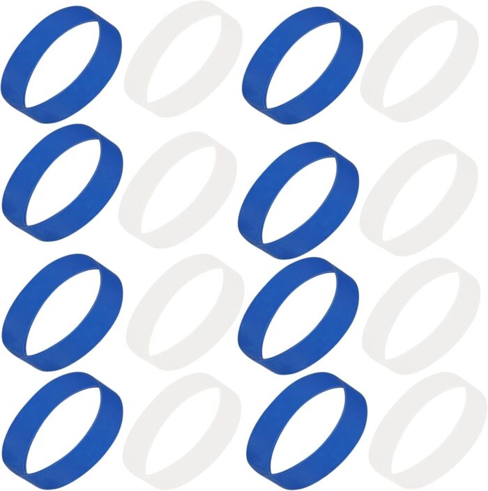 16 Pack SIK Rubber Bands 3 Inch Blue Ski Binding Brake Retainer Bands for Winter Ski Sports Accessories