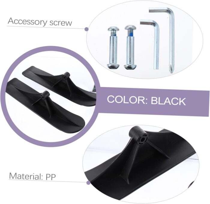 TOYANDONA 1 Pair Snow Sled Ski Scooter Kit Snow Scooter Attachment Ski Skate Board for and Adults Downhill Ski Sled Winter Sports Equipment Sled Sleds For Snow Snow Scooter Snow Sled - Image 4
