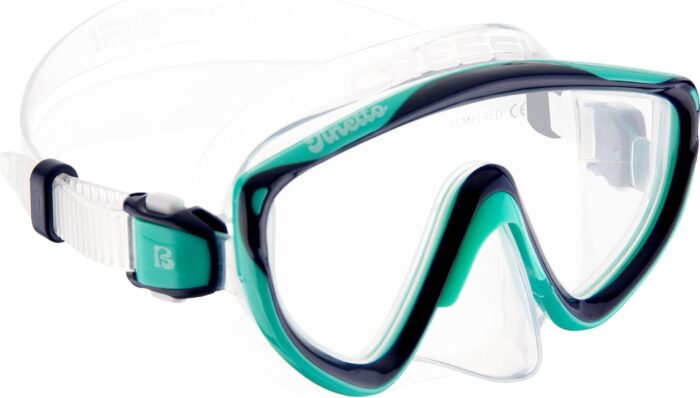 Cressi Kids Snorkeling Set- Short Adjustable Fins, Silicone Mask, and Dry Snorkel- Tinetto Rocks Dry Set- Designed in Italy - Image 2