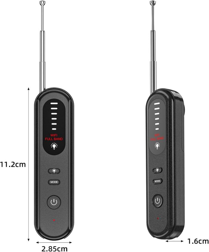 Hidden Camera Detector - 2025 Camera Detector, Hidden Device GPS Detector, Bug Detector, Camera Detector for Hotels, Travel, Office, 5 Levels Sensitivity (Black) - Image 9