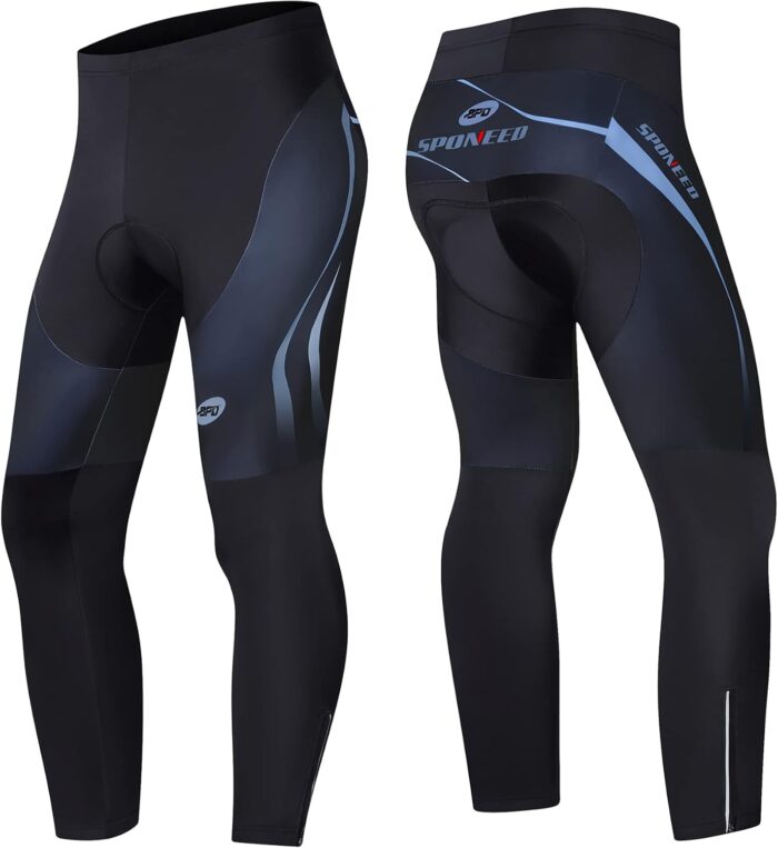 sponeed Men's Bicycle Pants 4D Padded Road Cycling Tights Leggings Outdoor Cyclist Riding Bike Wear