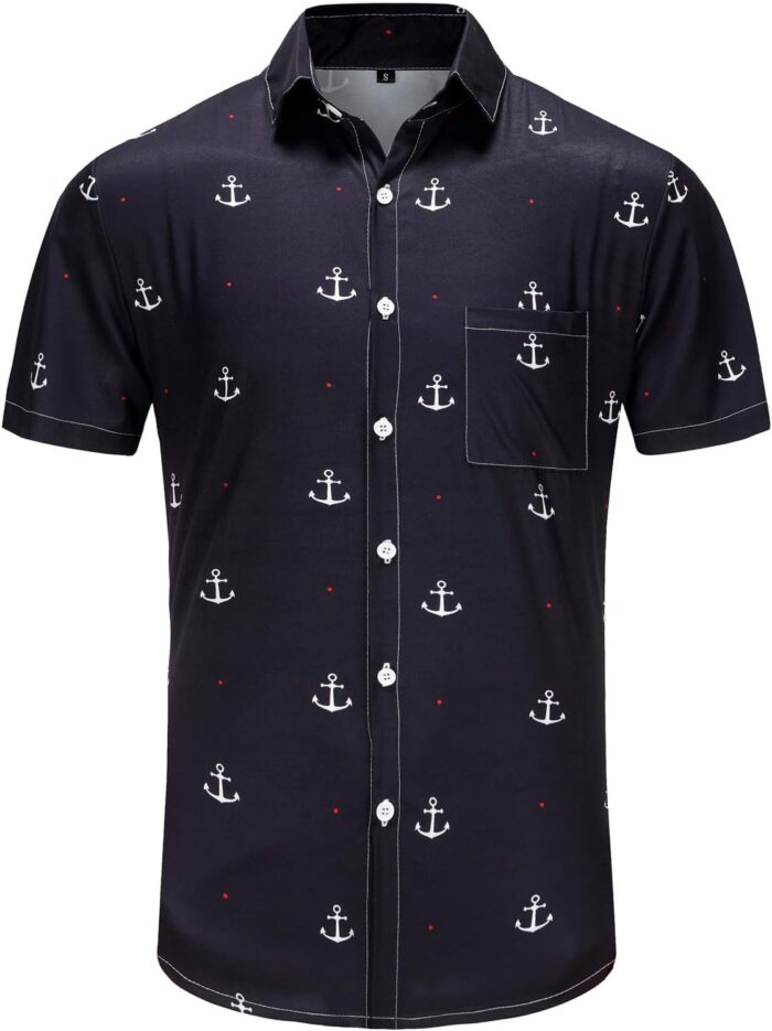 KYKU Funky Hawaiian Shirt for Men Palm Beach Shirts Tropical Vacation Clothes - Image 3