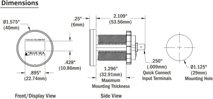 Blue Sea Systems Mini OLED Meters for Marine, RV and More - Image 2