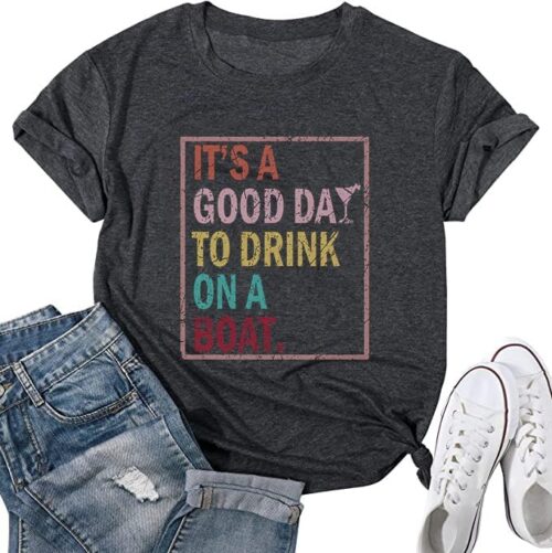 Cruise Shirts for Women On Cruise Time Hawaii Tshirts Beach Coconut Tree Drink Ship Boat Life Graphic Tee
