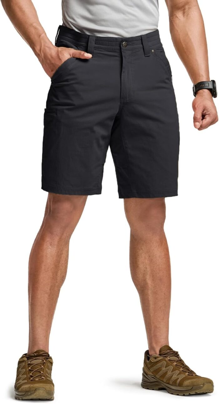 CQR Men's Stretch Utility Shorts, Lightweight Quick Dry Casual Shorts, Hiking Golf Cargo Shorts with Zipper Pockets - Image 8