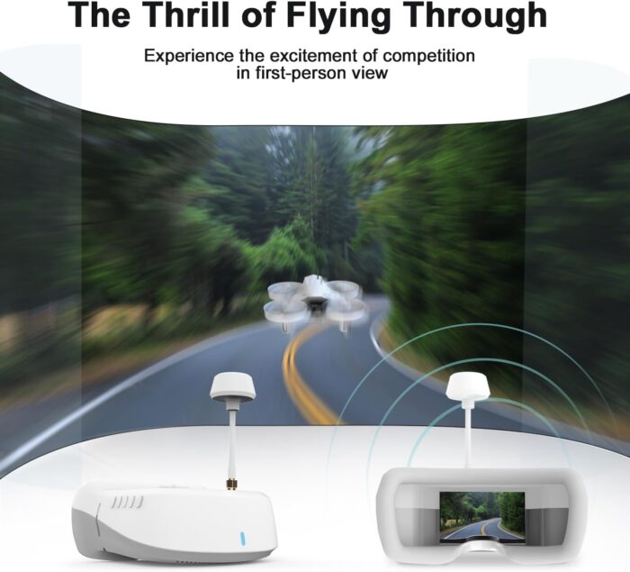 APEX VR70 FPV Drone Kit, First-Person View with Goggles, Brushed Racing for Beginners Super-Wide 120° FPV, Low-Latency 5.8G Transmission, Drop-resistant, Suitable Novice Practice Drones - Image 5