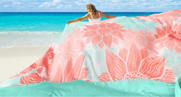 Beach Blanket Waterproof Sandproof Extra Large Beach Mat 79" X 83"/120"x108"for 1-8 Adults Quick Drying Durable Outdoor Picnic Mat for Beach Travel Camping Hiking - Image 2