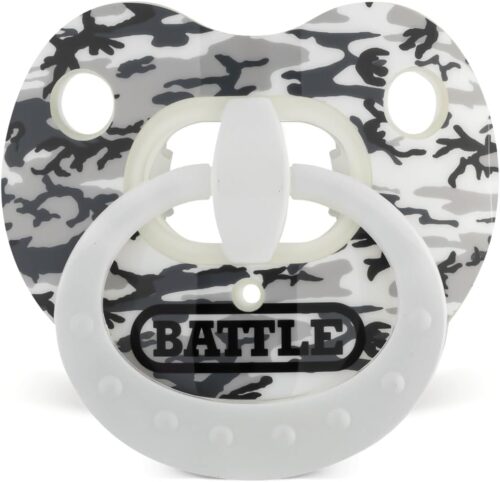 Battle Sports Binky Oxygen Football Mouthguard - Detachable Strap, Maximum Breathability, Works with Braces & No Boiling Required