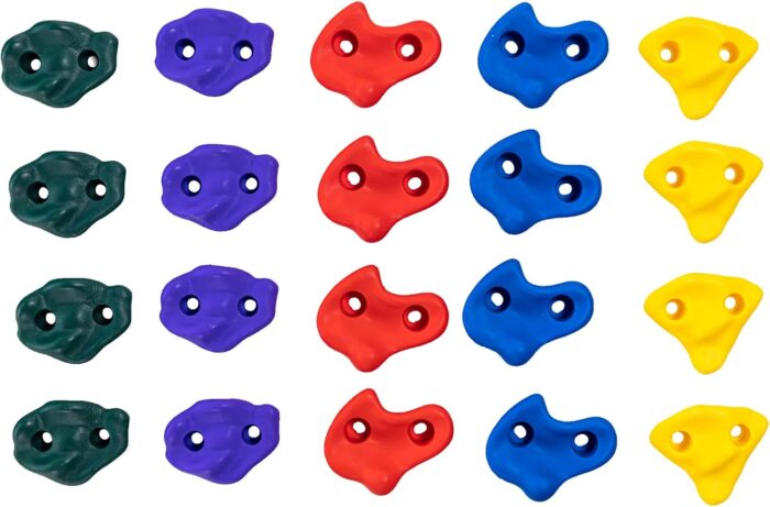 VEVOR Ninja Tree Climbing Kit, 20 Rock Climbing Holds & 6 Ratchets, Large Climbing Rocks for Kids & Adults Outdoor Backyard Ninja Tree Obstacle Course Training - Image 12
