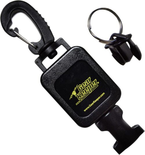 Gear Keeper Locking Small Scuba Dive Light Retractor - Scuba Gear with Medium Mount, Swiveling Snap Clip & QC-II Split Ring Accessory - Scuba Diving Accessories - Made in USA