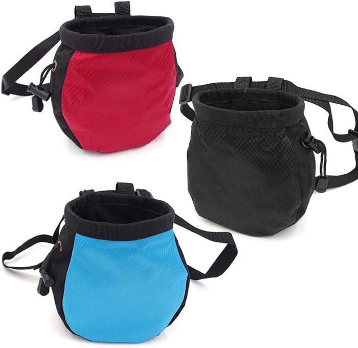 Climbing Chalk Bag for Rock Climbing - with Chalk Ball - Adjustable Black Chalk Bag Bouldering for Rock Climbing Equipment - Image 9