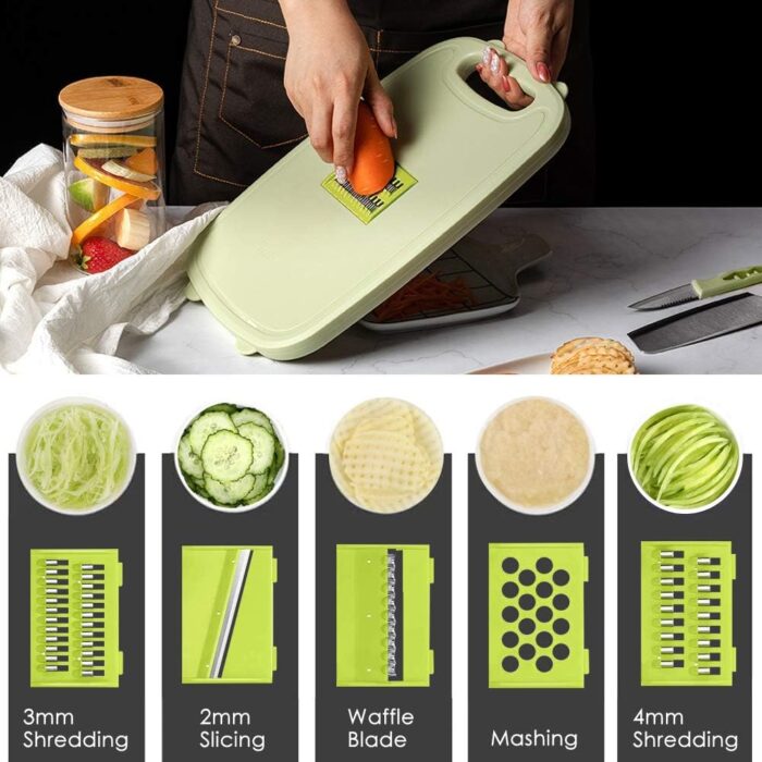 Camping Cutting Board, HI NINGER Collapsible Chopping Board with Colander, 9-In-1 Multi Chopping Board Kitchen Vegetable Washing Basket for Camping,Camping Gifts Camping Accessories for RV Campers - Image 5