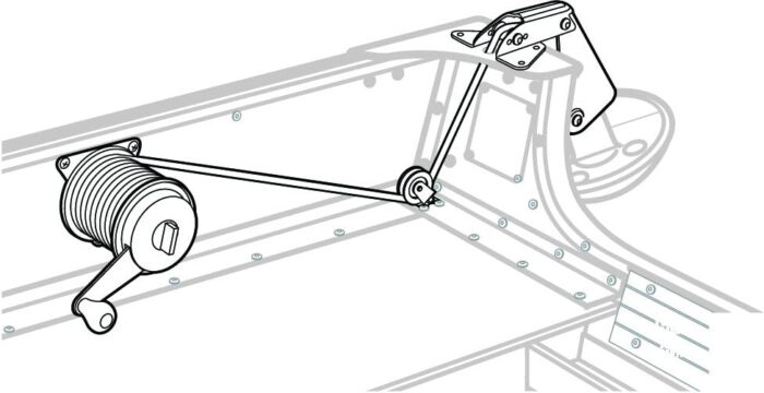 Attwood 13710-4 Anchor Lift System, Lifts and Drops Anchor, Heavy-Gauge Steel, Self-Lubricating Nylon Wheels - Image 5