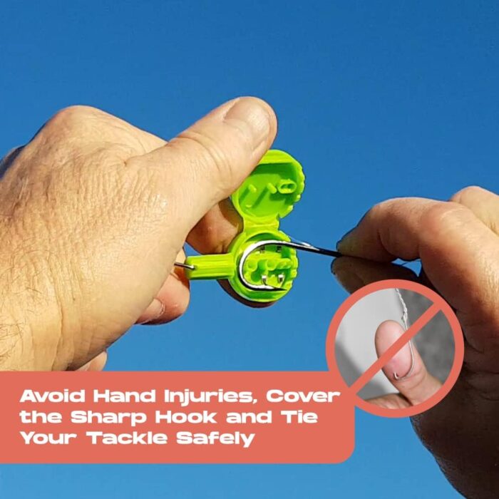 HOOK-EZE Fishing Knot Tying Tool | Protect from Fish Hooks | Tie Fishing Knots Easily | Cool Gadgets for Fishermen | Ice Fly Fishing | Fishing Accessories for Beginner Anglers | Nail Knot Tool - Image 6
