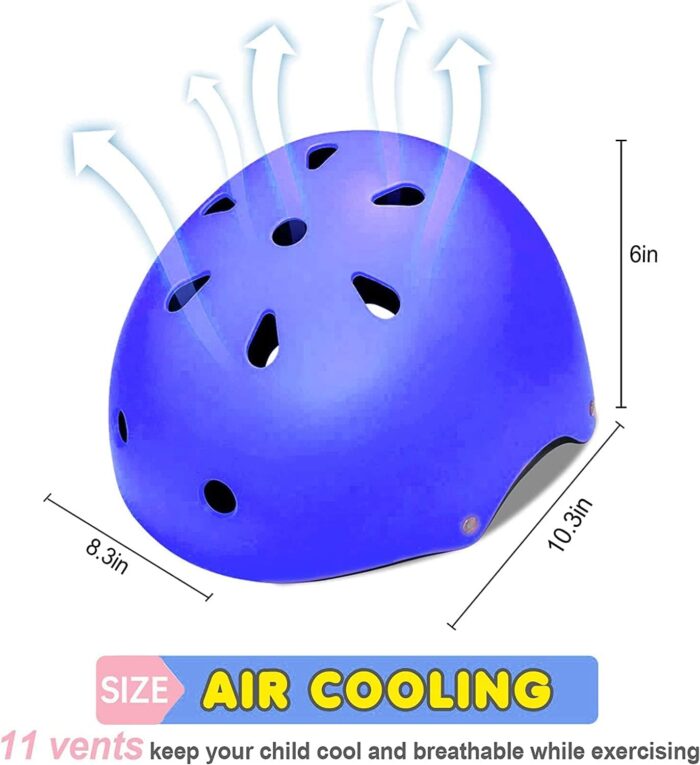 Kids Bike Helmet Set, CPSC Certified with Knee Pads Elbow Pads Wrist Guards,Adjustable Helmet for Ages 3-5-8-15 Toddler Kids&Youth,Bicycle Skateboarding… - Image 3