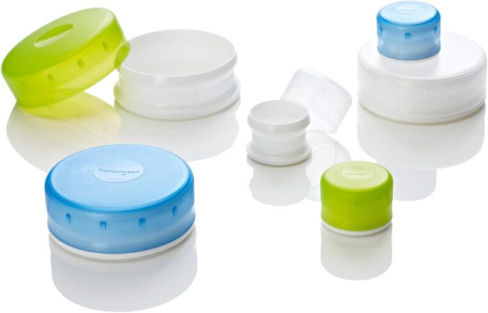humangear GoTubb | Hard Container | Easy Open | Food-Safe Material, Clear/Green/Blue, Small - Image 8