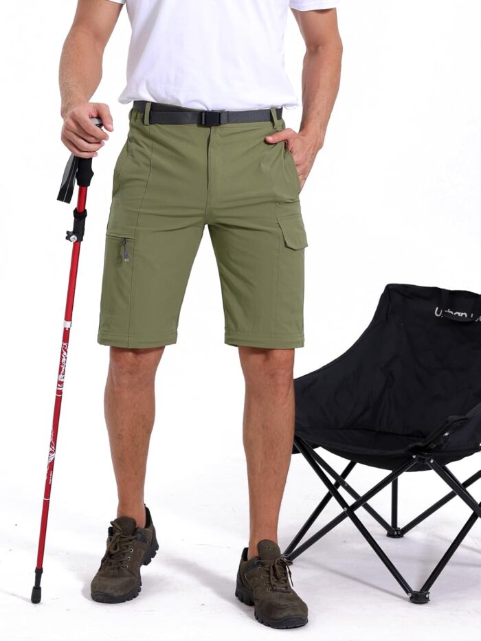MANSDOUR Men's Hiking Pants Convertible Quick Dry Lightweight Zip-Off Outdoor Travel Camping Fishing Pants - Image 4