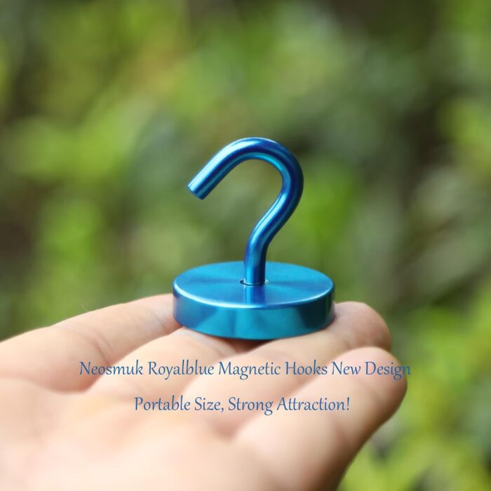 Neosmuk Magnetic Hooks, Cruise Ship Essentials, 120lb+ Heavy Duty Magnetic Hooks for Cruise Cabins, Refrigerator, Grill, Hanging, and Travel | Extra Strong Must-Haves Magnet Hook,RoyalBlue - Image 2