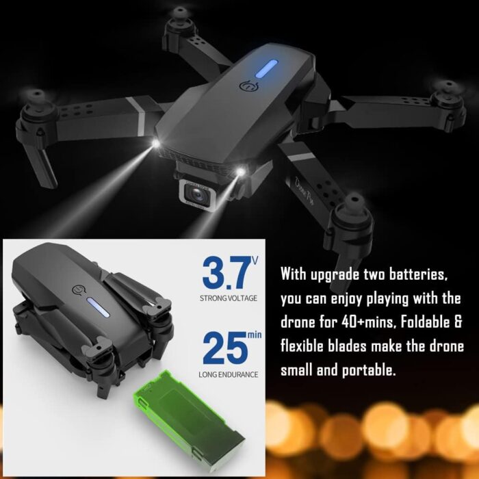 2025 Foldable Drone with 1080P Dual Camera for Adults, RC Quadcopter WiFi FPV Live Video, Altitude Hold, Beginner One Key Take Off/Land -E88 - Image 7