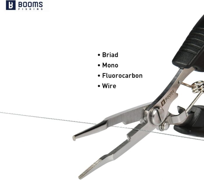 Booms Fishing H01 Small Fishing Pliers Scissors Braid Cutters Lightweight Stainless Steel Fishing Tools Split Ring Pliers Hook Remover - Image 4