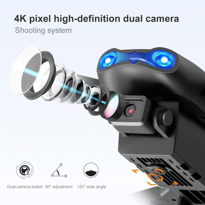 FPV Drone with 4K Dual HD Cameras Upgraded Version RC Quadcopter - Image 5