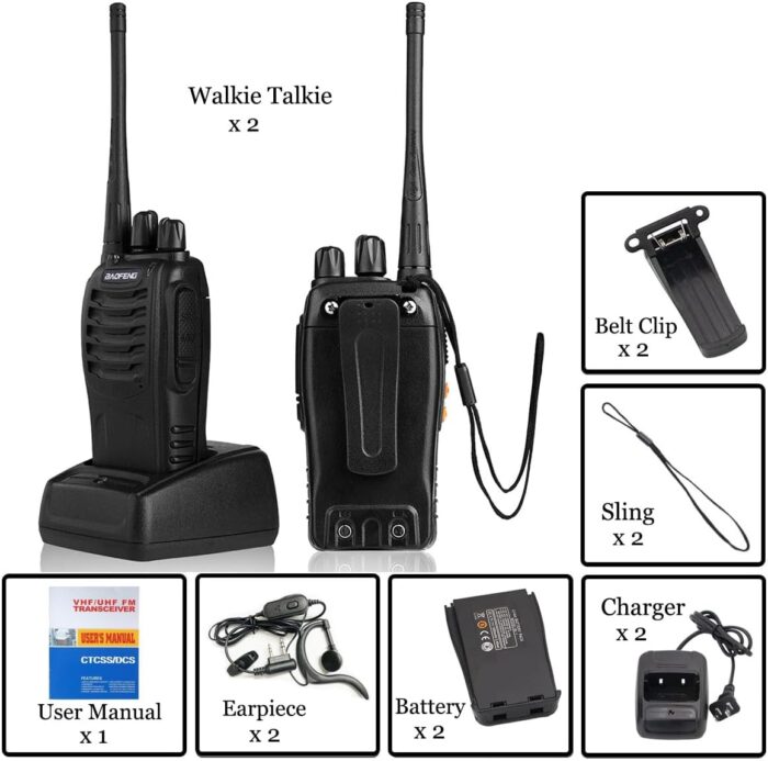 Walkie Talkies Radios Baofeng Radio BF-888s Long Range with Antenna Earpiece Mic Rechargeable 2 Way Radio UHF Comunicacion Walkie Talkie with Headsets (Pack of 4) - Image 7