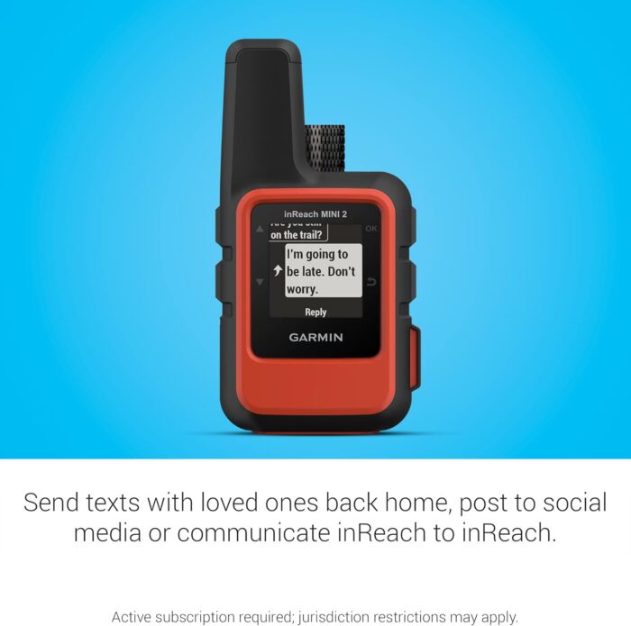 Garmin inReach Mini 2, Lightweight and Compact Satellite Communicator, Hiking Handheld, Orange - 010-02602-00 - Image 7
