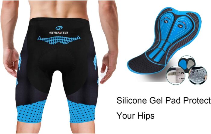 sponeed Men's Cycling Shorts Padded Bicycle Riding Pants Bike Biking Clothes Cycle Wear Tights - Image 9