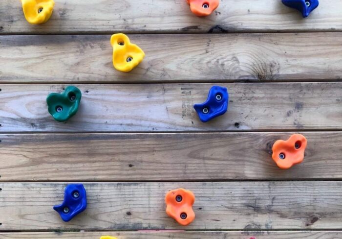 KINSPORY 20pc Rock Wall Climbing Holds Kids & Prise Escalade Enfant, Colourful Pig Nose Shape Climbing Set with Two Blue Handles for Indoor Outdoor Playground PlaySet Building - Image 6