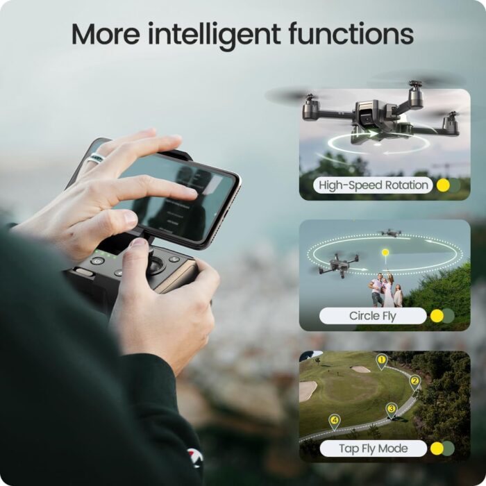 Holy Stone HS440 Foldable FPV Drone with 1080P WiFi Camera for Adult Beginners and Kids; Voice Gesture Control RC Quadcopter with Modular Battery for long flight time, Auto Hover, Carrying Case - Image 4