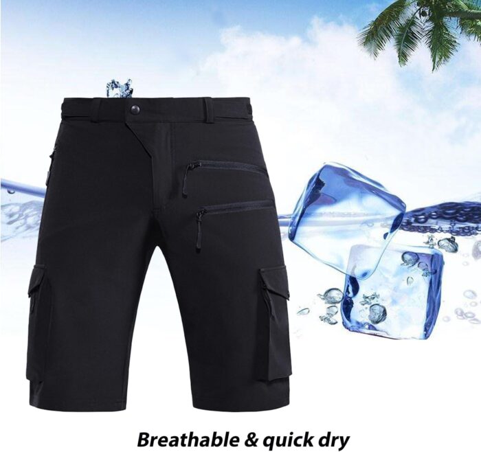 Men's Mountain Bike Shorts Stretch Hiking Cargo Shorts Quick Dry with Zipper Pocket for Bicycle Cycling Casual Golf - Image 3
