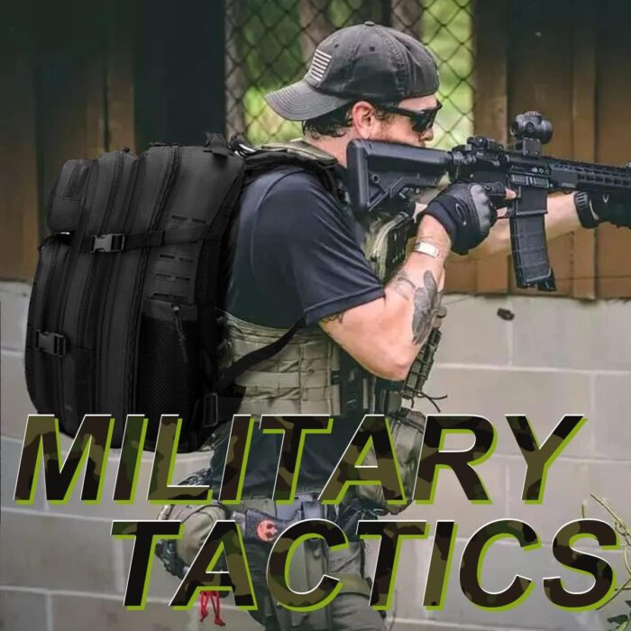 50L Military Tactical Backpack for Men,Water Resistant Day Backpack Molle Army 3 Days Assault Pack Bug Out Bag,Heavy Duty Hiking Treeking Rucksack Black - Image 2